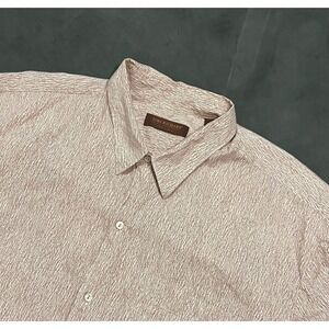 Tori Richard Shirt Men 3XT White Red Hawaiian Camp Button Up Aloha‎ Vine AOP Geo